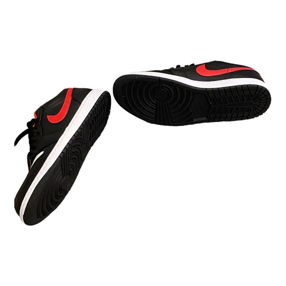 Nike Air Jordan 1 Low White Toe Shoes Black Fire Red 553558-063 Men's NEW - Picture 6 of 6